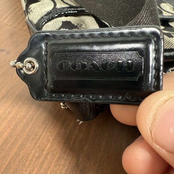 Y2K Coach Shoulder Bag Black Monogram - Picture 5 of 8